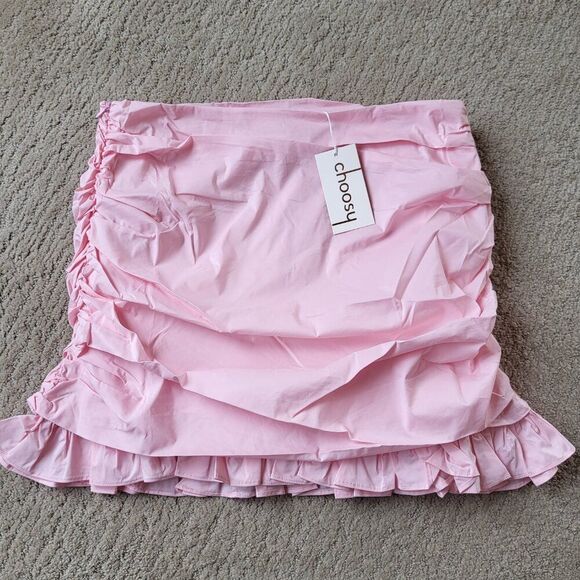 Women's Choosy Plus Size Ruffled Mini Skirt – NWT – Flared with Side Zipper - Picture 6 of 8